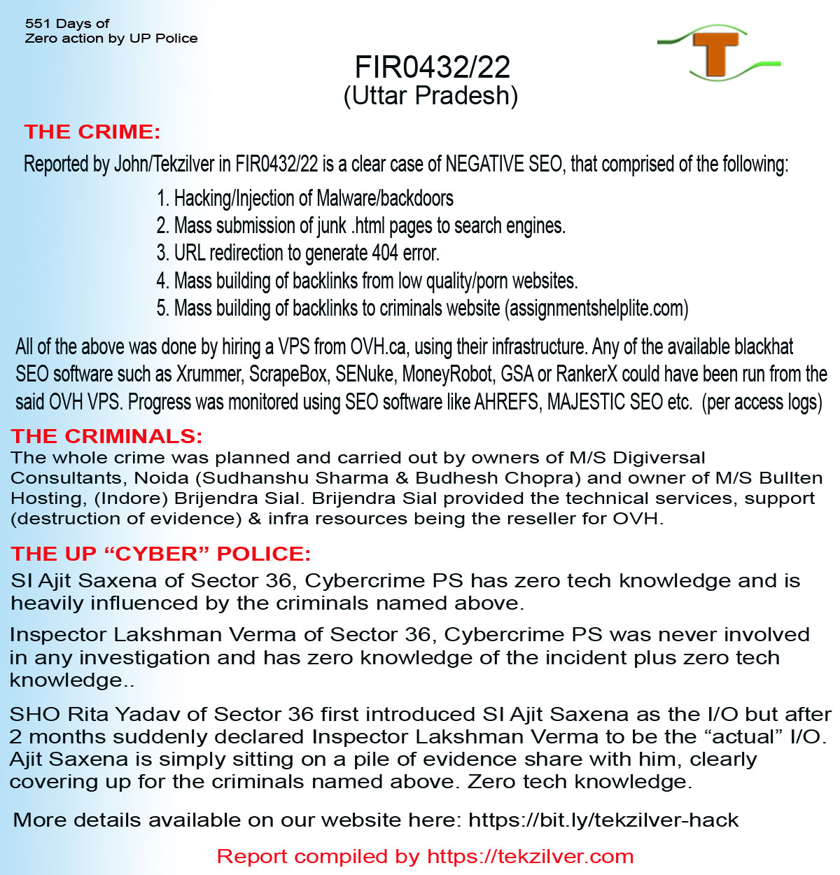 Tekzilver's Report on FIR0432 of 20 July 2022